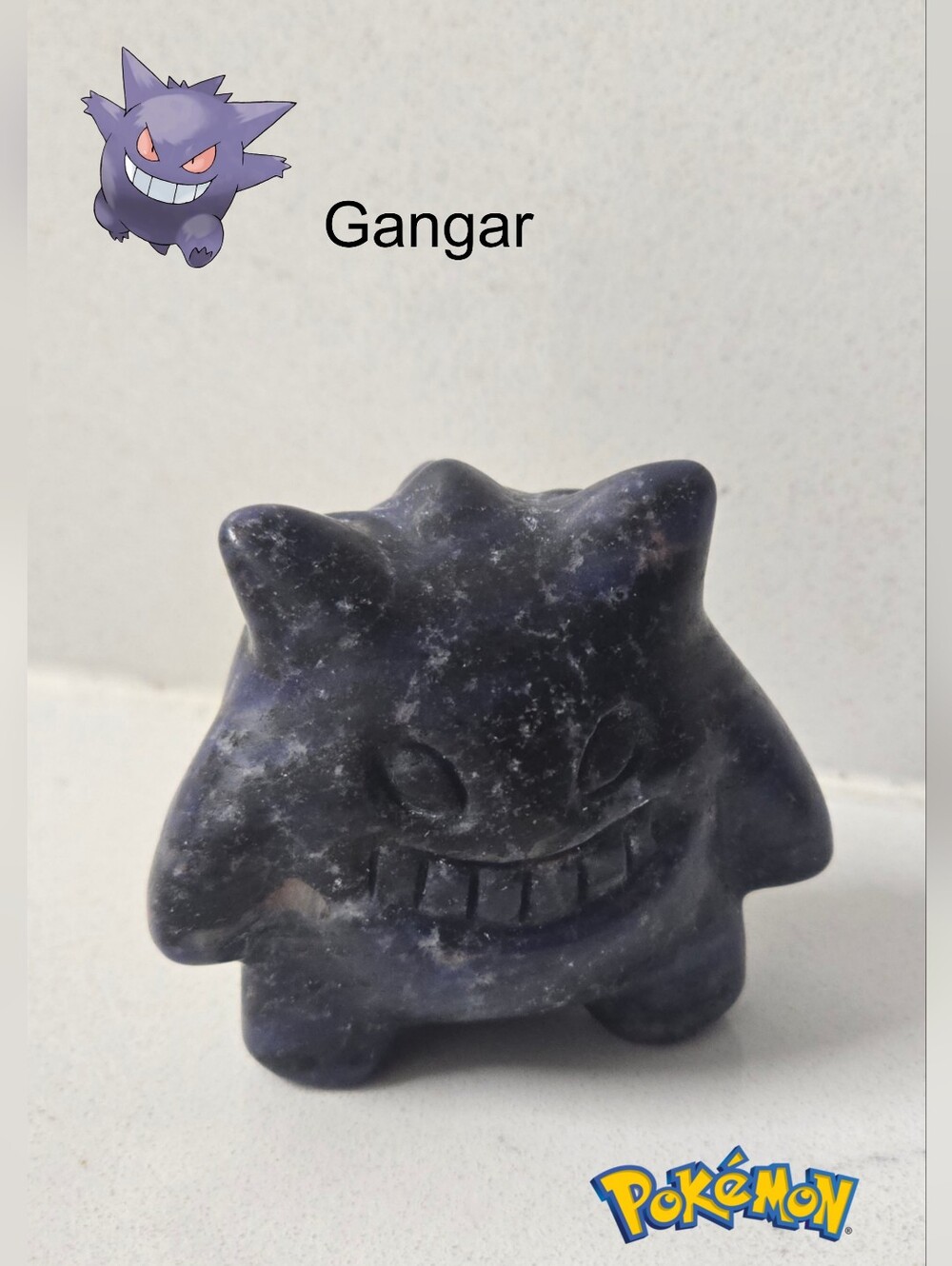 Pokemon Gengar Lapis Lazuli Crystal Figure